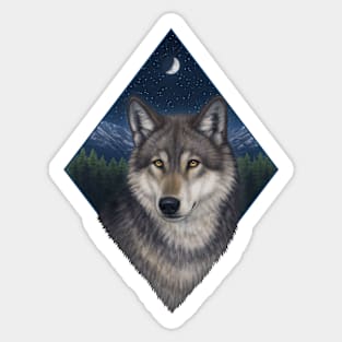 Wolf Diamond - Night Sticker